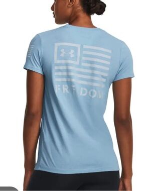 Under Armour Freedom Short Sleeve Tee - Light Teal